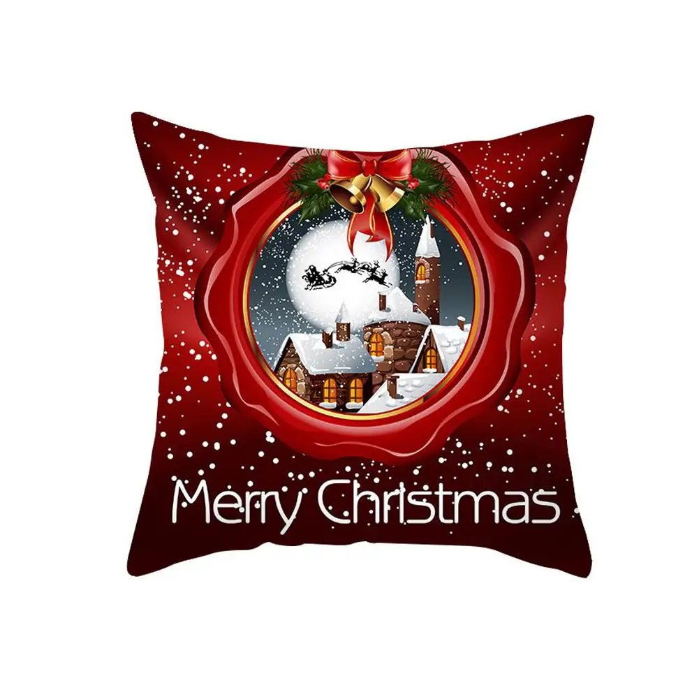 45cm Christmas Cushion Cover Pillowcase 2024 Christmas Decorations For Home Ornament Xmas New Year Christmas Decor 2023 Noe M5U5