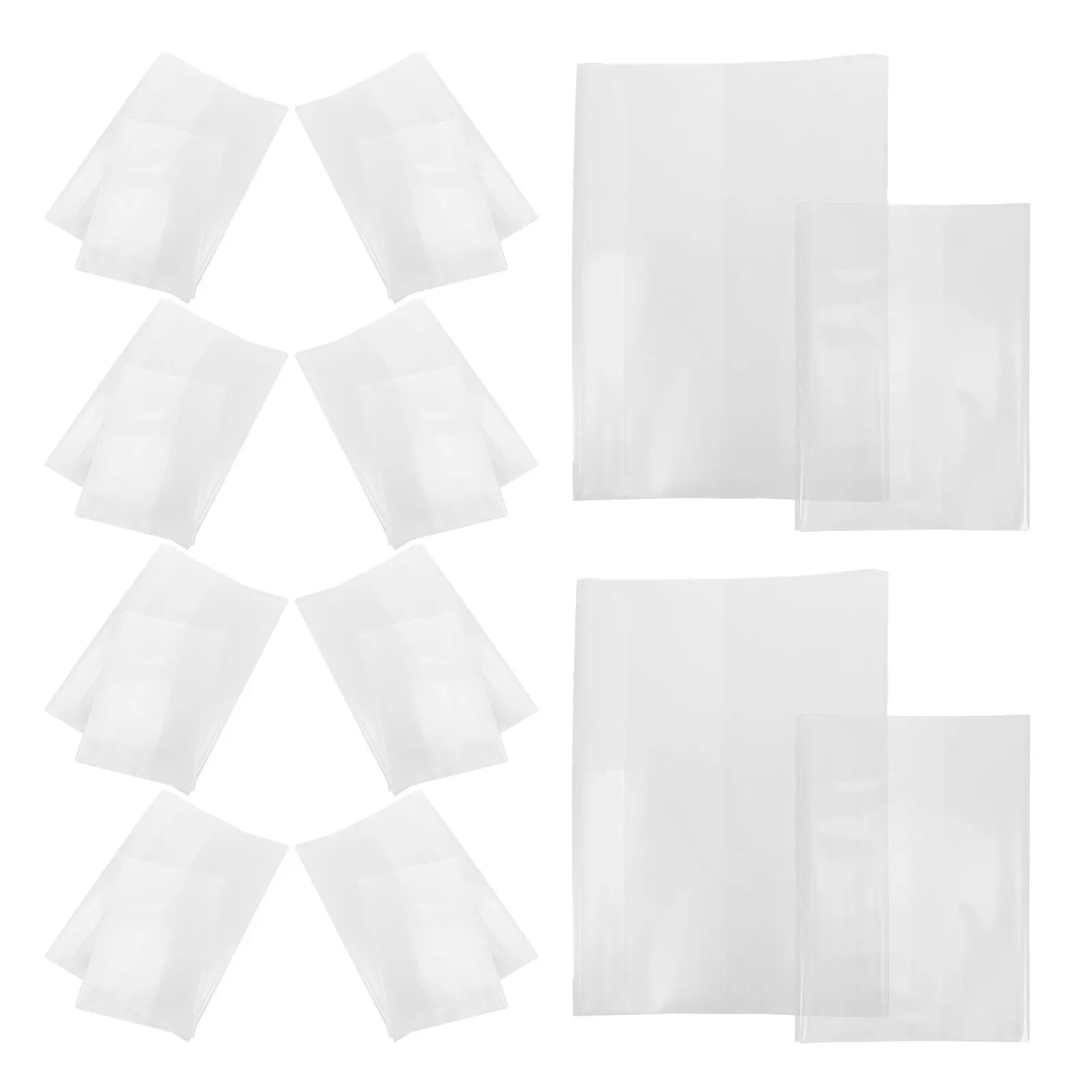 20Pcs Clear Plastic Book Cover Sleeve Transparent Protector for Textbooks Notebooks Hardcover Books School Library Education