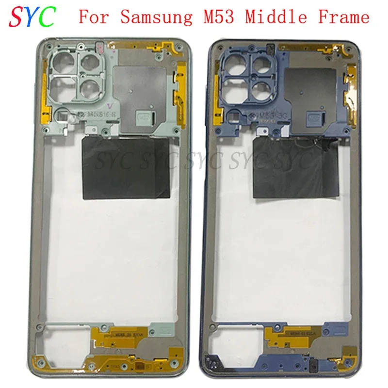 Middle Frame Center Chassis Cover For Samsung M53 M536 Phone Housing LCD Frame Repair Parts