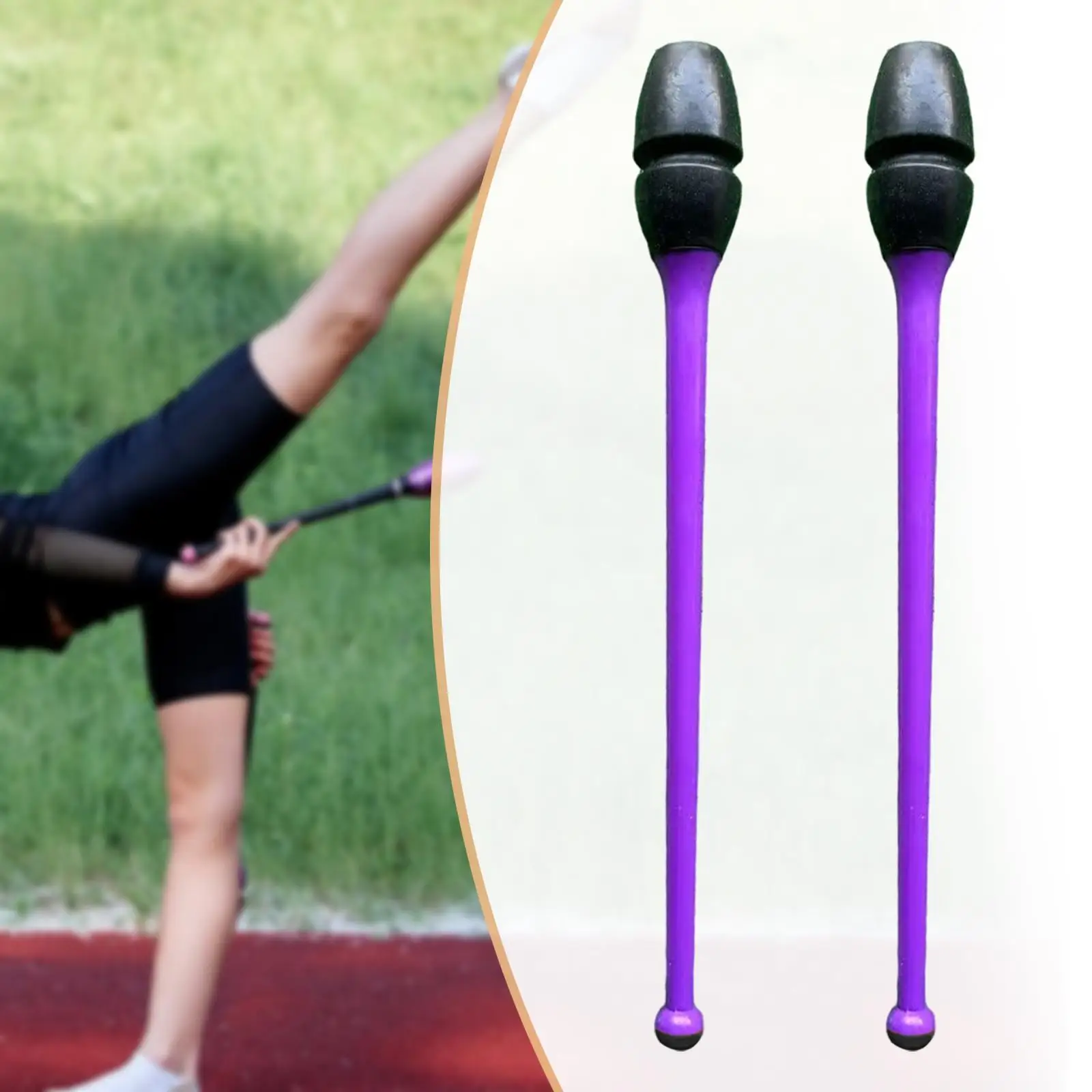 Juego de palos de gimnasia rítmica de goma, herramienta de gimnasia artística conectable para uso doméstico de competición de entrenamiento para niños