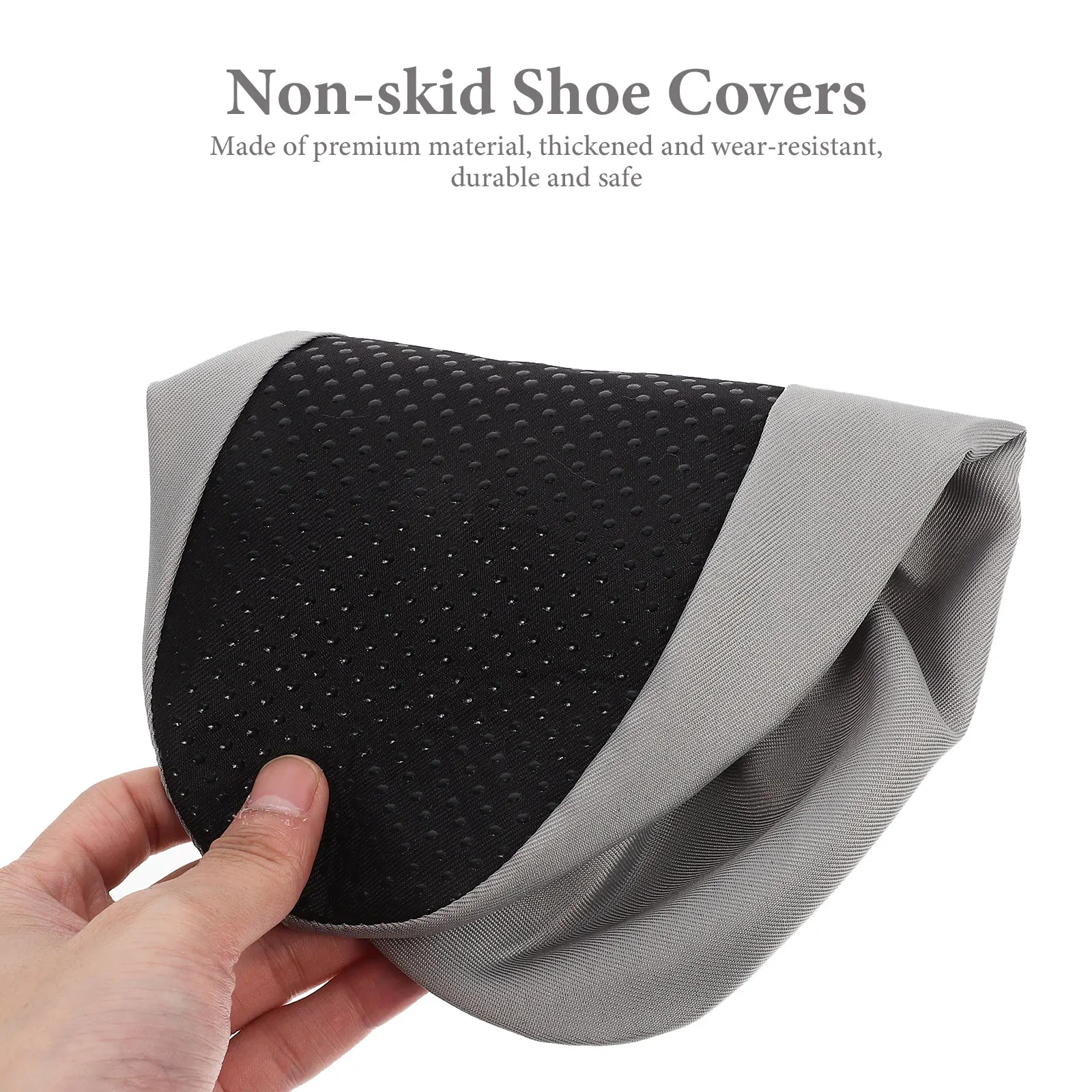 

3 Pairs Non-slip Shoe Covers White Microfiber Washable Cases Indoor Non-skid Box