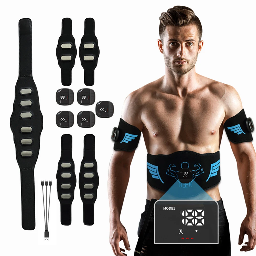 NEW ABS Stimulator Fitness Massager EMS Muscle Stimulator Toner Abdominal Training Belt Exercise Workout Equipment Machine