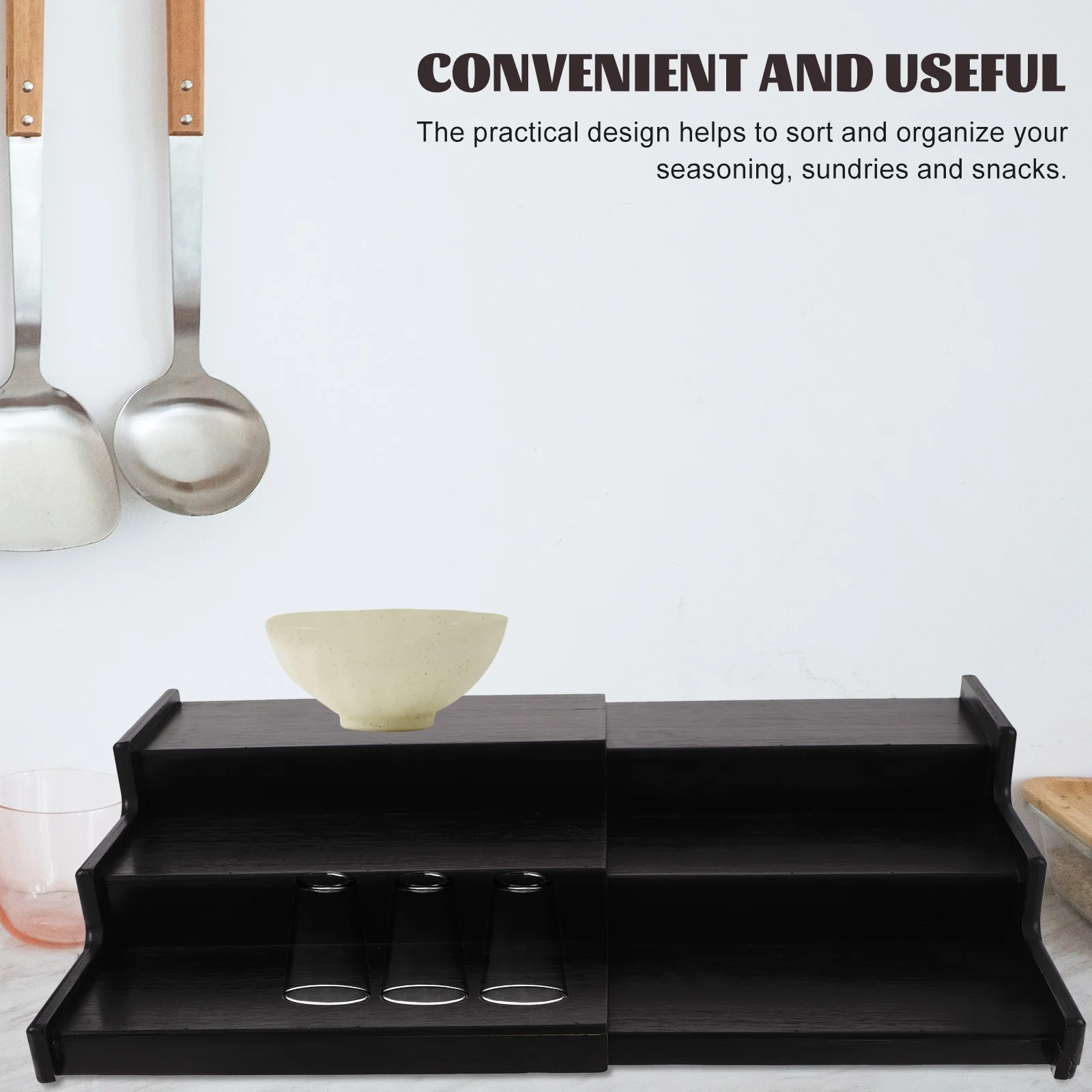 

Bamboo Spice Rack Multi function Cabinet ganizer Kitchen Desktop Storage Shelf Telescopic Seasoning Holder Practical