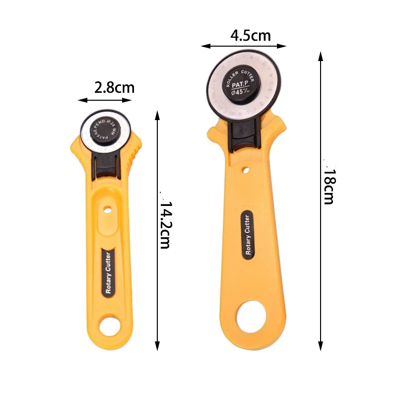 28mm /45mm Rotary Cutter DIY Patchwork Roller Wheel Round Knife Leather Craft Fabrics Cloth Cutting Tailor Tools