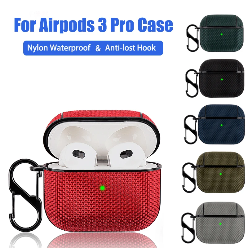 

Wireless Earphone Case for Airpods 3 Pro Cover Earbuds Sleeve for AirPods Pro Nylon Protective Case Headphone Cover with Hook