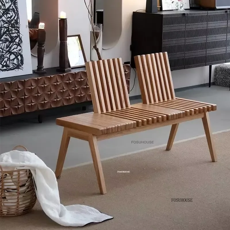 Nordic Solid Wood Dining Stools for Home Designer Ottomans Chinese Living Room Furniture Shoe Bench Creative Foldable