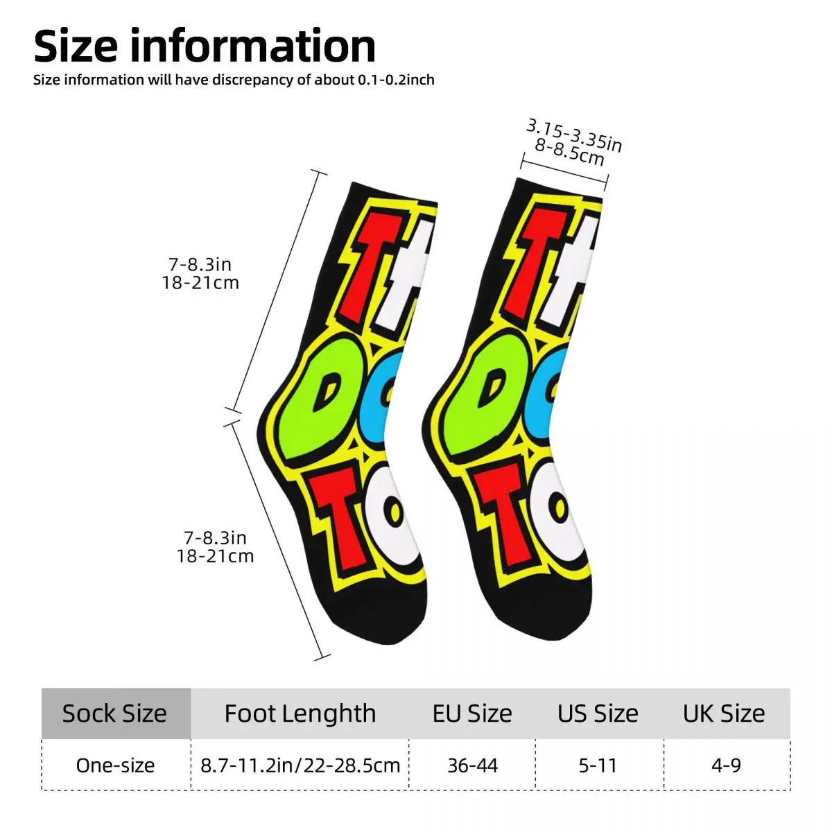 Calzini invernali unisex Moto GP The Doctor Calzini felici da esterno Street Style Crazy Sock