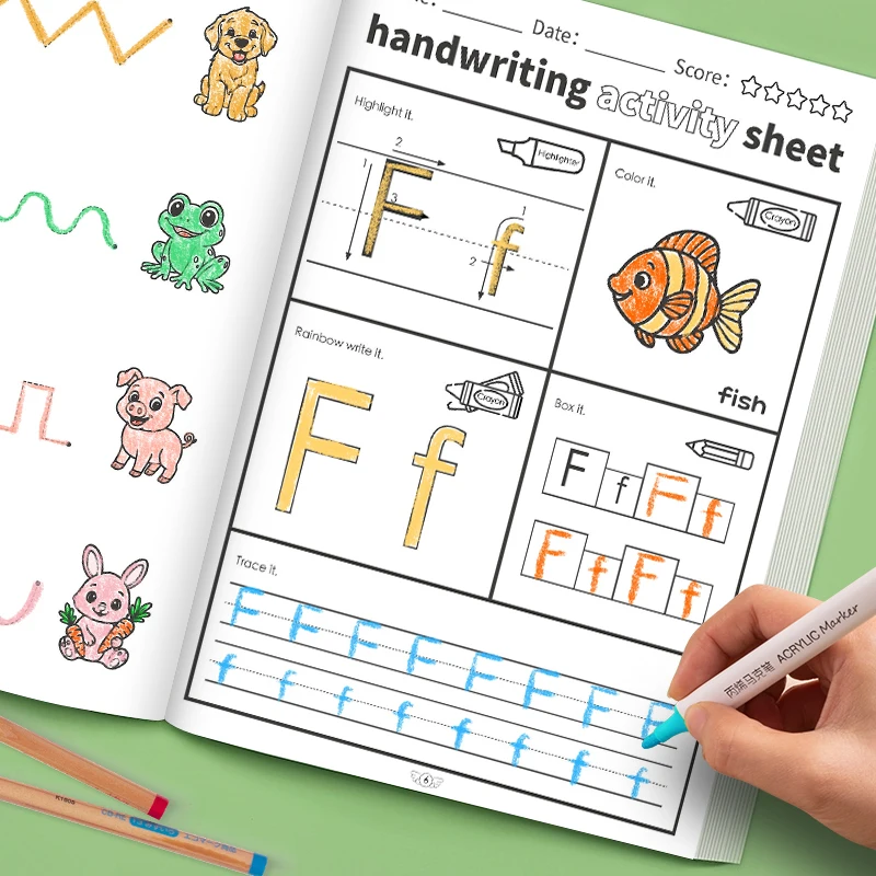 Writing Exercise Books English Groove Magic Practice Copybook Children's Book Learning Numbers Letters Alphabet Calligraphy Gift