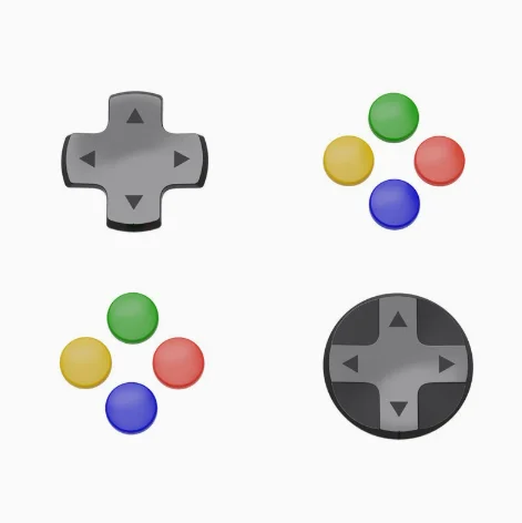 Skull & Co. NS2 Generation Switch2/D-PAD Color Keycaps Cross/Circular Directional Keys for Mechanical Keyboards