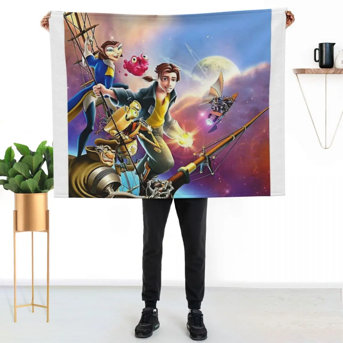 

Colorful treasure planet Throw Blanket Multi Purpose Soft Warm Blanket for Home Travel