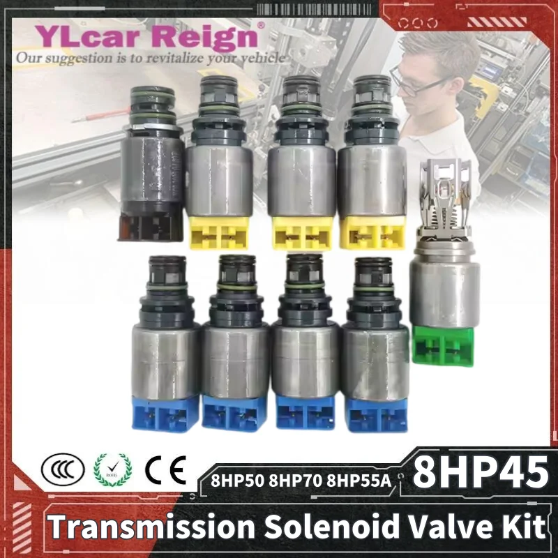 

8HP45 8HP50 8HP70 8HP55A Комплект электромагнитных клапанов автоматической коробки передач для BMW Land Rover Jaguar Автомобильные аксессуары Автозапчасти