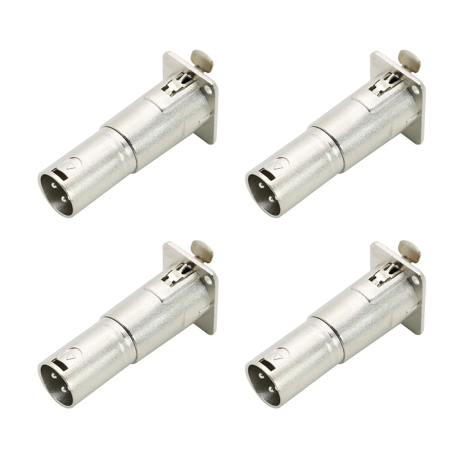 4Pcs/lot Zinc Alloy 3-Pins Adapter Plug XLR Female to XLR Male Audio Studio Amp Panel Mount Connector Adapter Plugs view 3