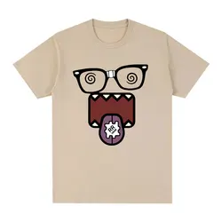 Domo Kun Funny Meme T Shirts Men's Women Clothing Cotton Casual T-Shirts Vintage Short Sleeve Oversized T-shirt Tops Streetwear