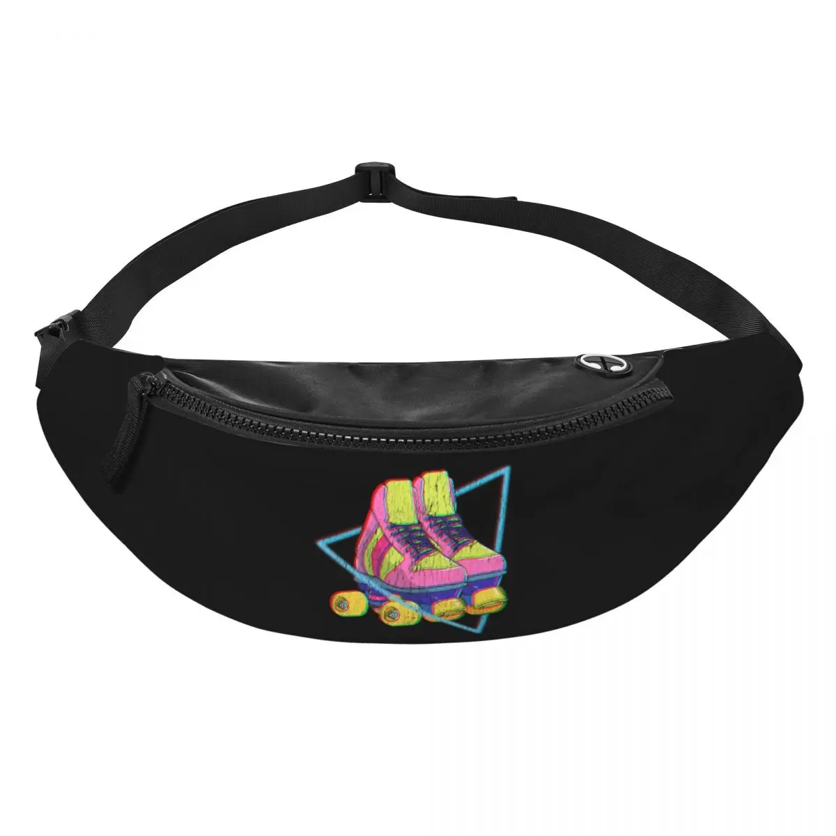 

Retro Roller Skates Colorful (10) Fanny Pack Men Women Crossbody Adjustable Waist Bag Travel Running Phone Pouch