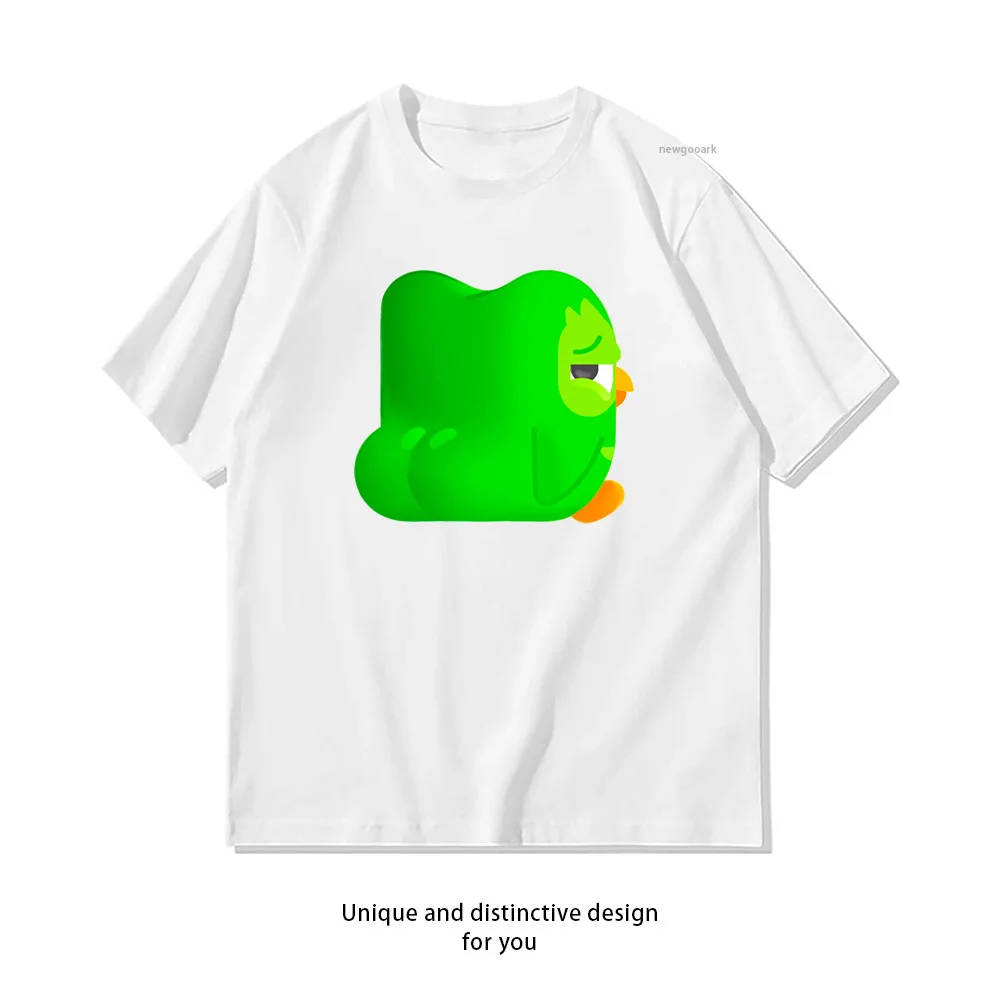 Футболка She Duo be thiccck Duolingo для женщин и мужчин, летняя хлопковая футболка с графическим принтом, уличная одежда для взрослых, топы, футболки с короткими рукавами