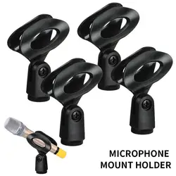 Black Plastic Mic Clip Universal Microphone Support Durable Microphone Mount Holder Fashion Mic Stand Microphone Accessories
