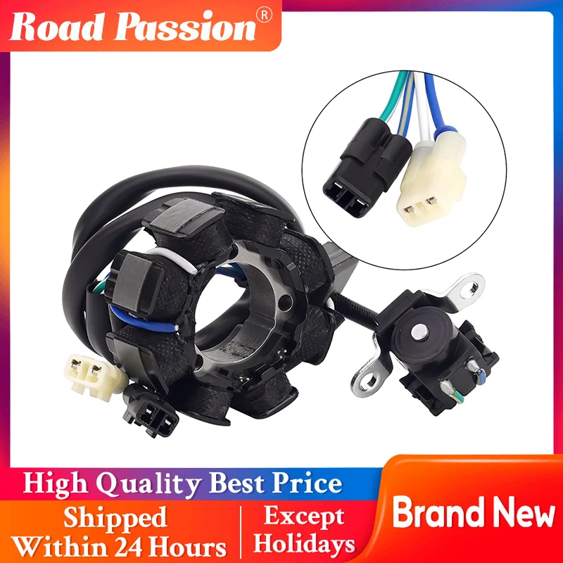 Conjunto de bobina de estator generador de motocicleta Road Passion para Honda CRF250 CRF250R 2004-2009 CRF450R 2005-2007 CRF450R 2008 CRF 250