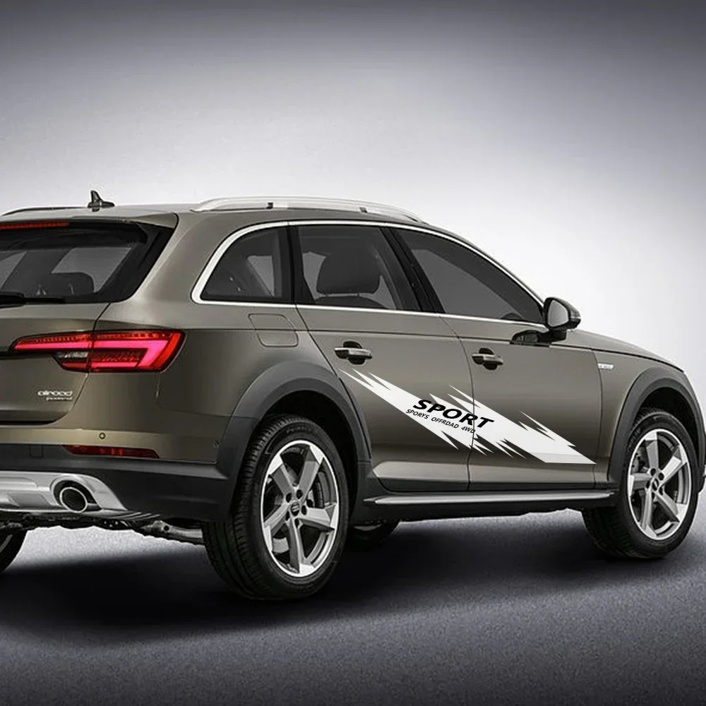 

2 шт. автомобильные наклейки, универсальная гоночная спортивная виниловая пленка, наклейки «сделай сам», обеих сторон, наклейки, костюм для всех моделей автомобилей, универсальные