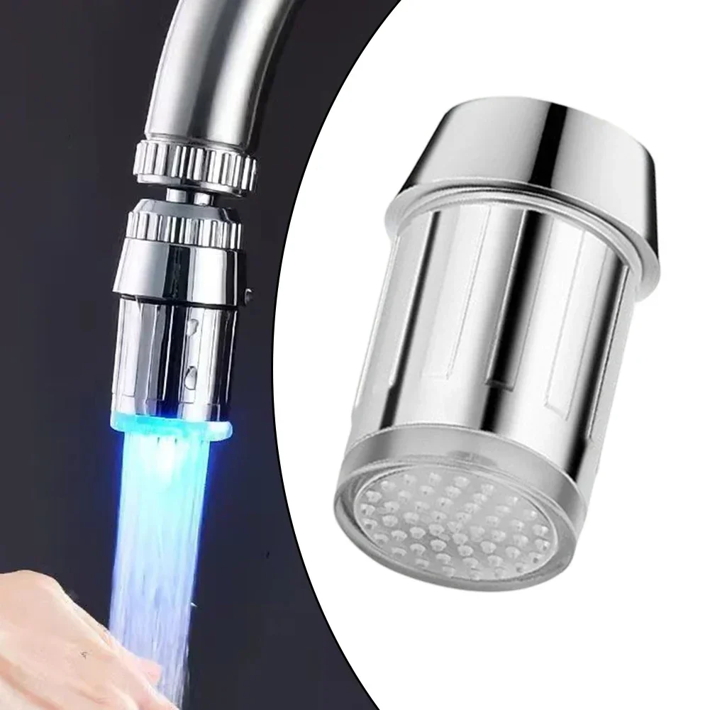 Luminous Changing LED Faucet Color Light Changing Blinking Temperature Control Water Faucet Kitchen Faucet Sprayer