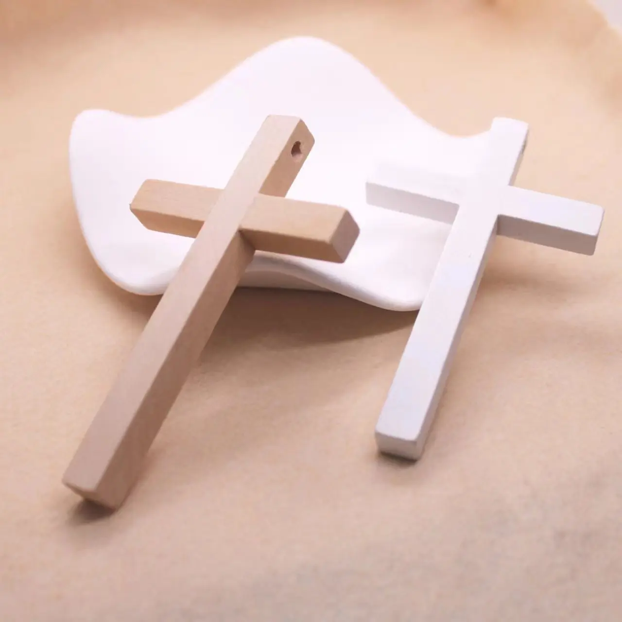 50pcs/lot Diy Accessories 10 * 6cm Handmade Wooden Christ Cross Pendant Hand-held Cross Jewelry Findings Charms