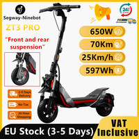 EU Stock Original Ninebot by Segway ZT3 Pro E Electric Scooter 650W Motor 25km/h Max 70KM Range Dual Suspension Kickscooter