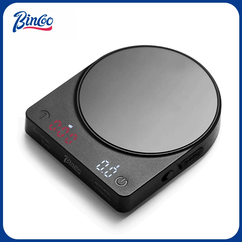 BINCOO Coffee Digital Scale Smart Scale for Weighing Espresso Beans Mini Portable Scale Accessories, Precise Home & Cafe Use