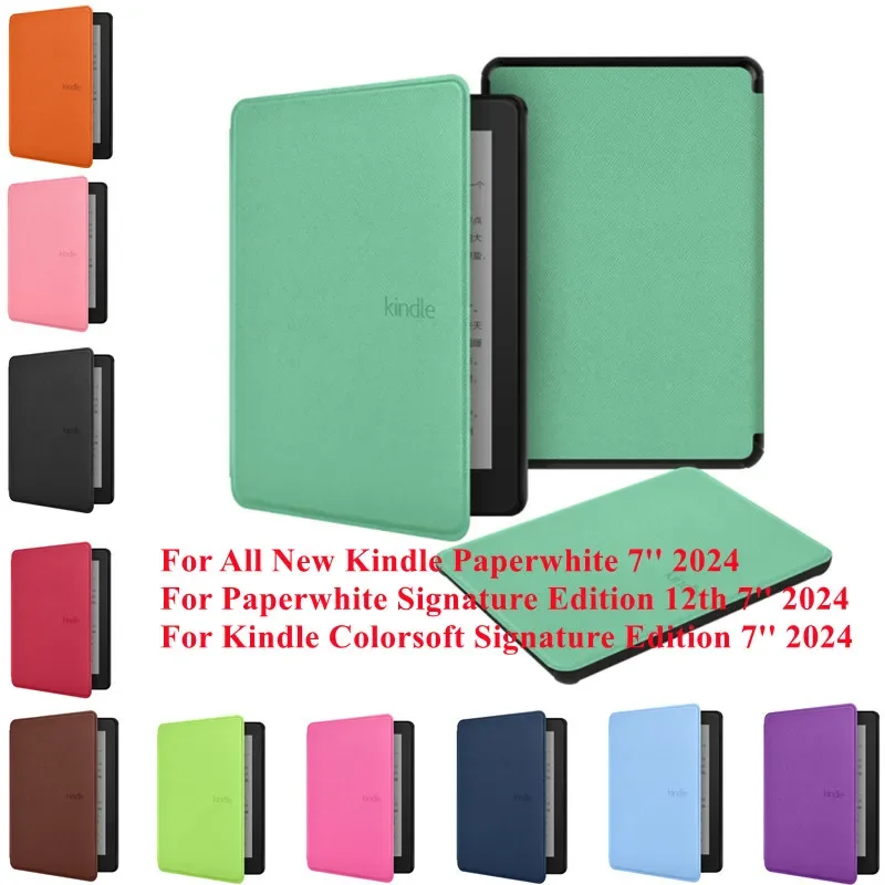 

Leather Case For New Kindle Paperwhite Signature Edition Colorsoft Signature Edition 7'' 12th 2024 Release Magnetic Protective