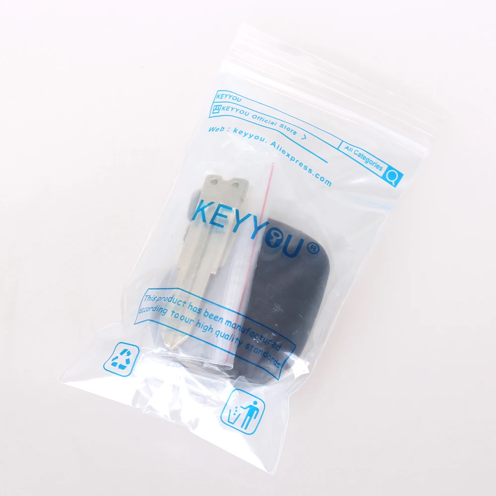 KEYYOU Smart Remote Car Key Blank Uncut Blade For Honda Accord Odysee Civic HR-V 2016 2017 2018 Keyless Emergency Insert