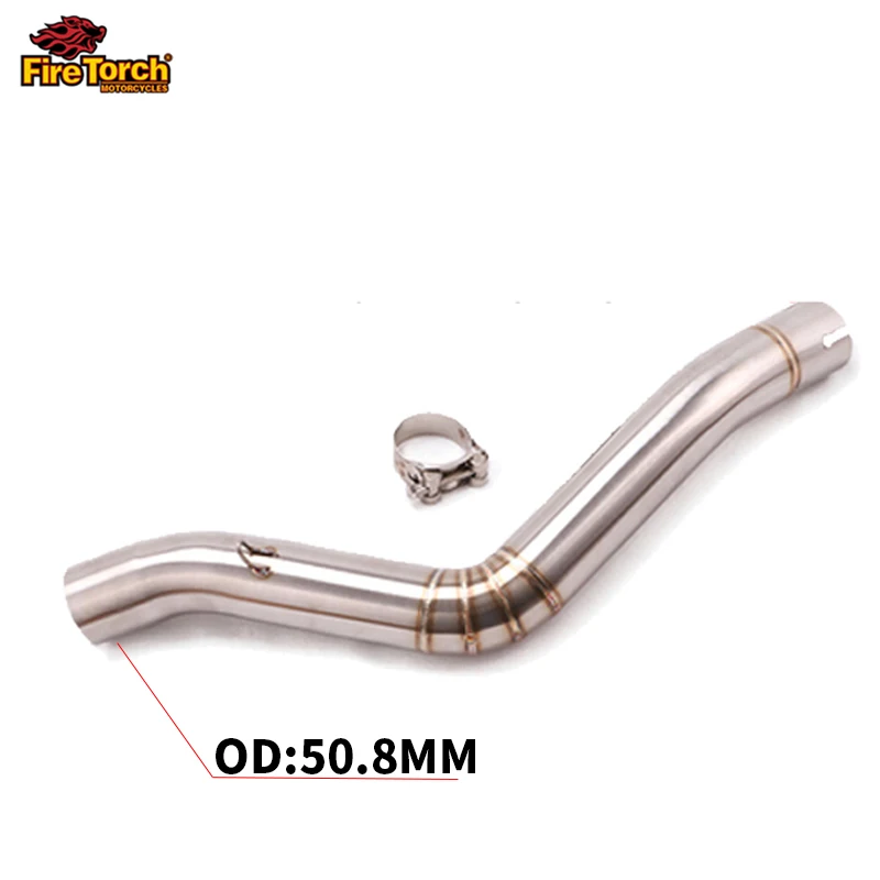 Slip On for Benelli 502C 502 C Motorcycle Motocross Exhaust Middle Link Pipe Removable Db Killer Tube Plug and Play Exhaust Tip