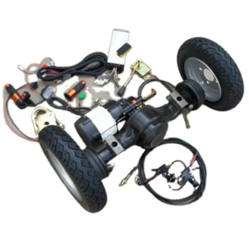 

2speed Electric Motor Kit with Vehicle Golf Cart Rear and Front 3 Axle Differential 15kw 2800mm Rear Dump Semi Trailer