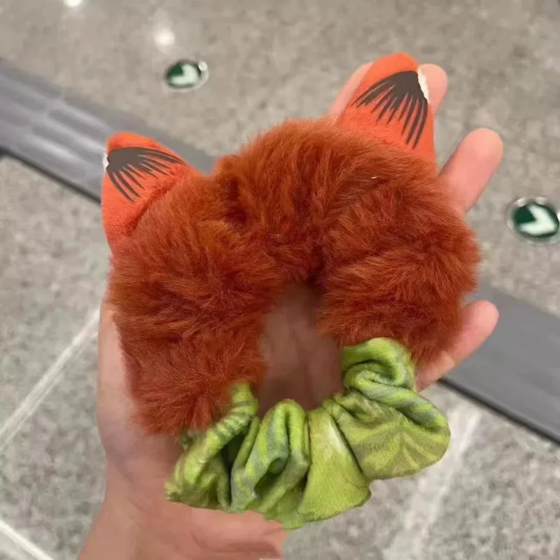 การ์ตูนดิสนีย์ Zootopia Judynick ตุ๊กตาผมแหวนแถบคาดศีรษะสาวลําไส้ใหญ่วงกลมฤดูใบไม้ร่วงและฤดูหนาวอุปกรณ์เสริมผม