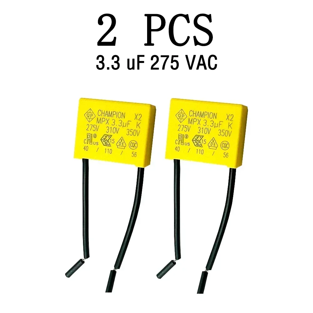 Polypropylene Film Safety Capacitor,Suitable for Smart Touch Switches without Neutral, Electric Fans, etc, 3.3UF, 275VAC