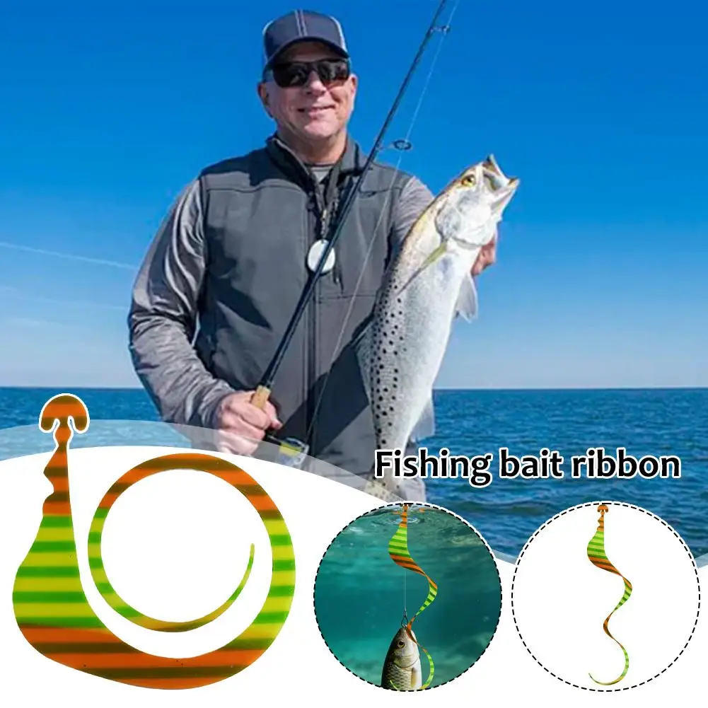 Colorful Soft Rubber Replacement Bait Skirts 10/40Pcs Silicone Lure Skirt Tails DIY 15cm Spiral Tail Fishing Bait Accessories - view 3