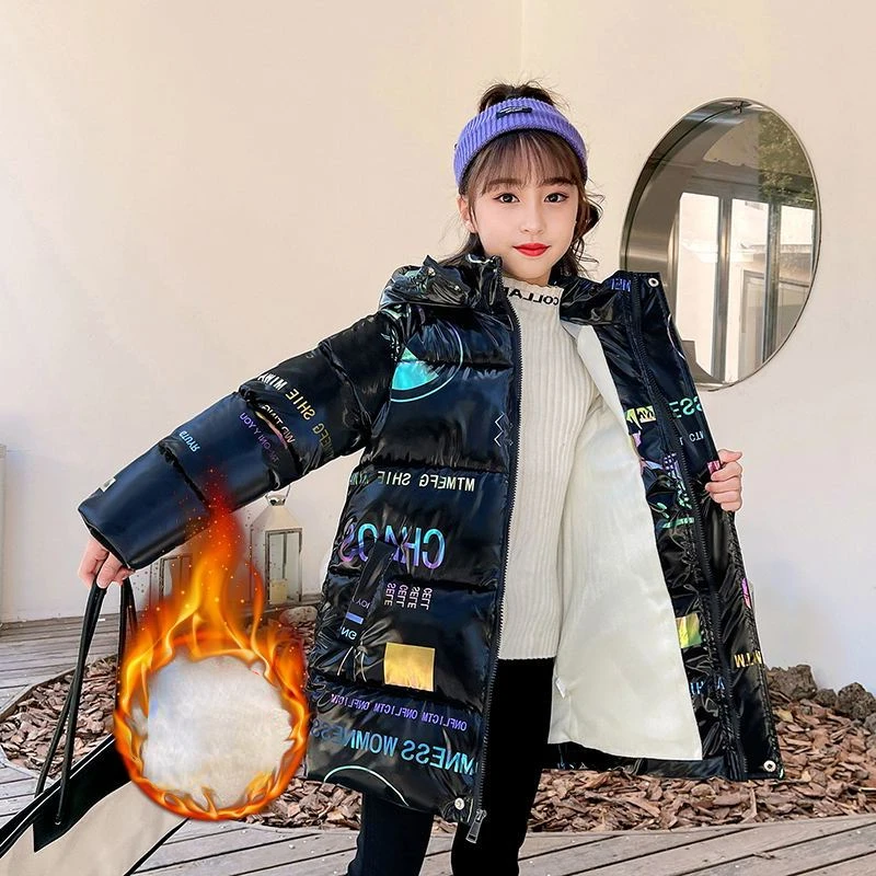 Girls Winter Down Cotton Jacket Children's Fashion Cotton Outerwear Winter Clothes for Girls 7 9 10 Year Girl Down Parkas Coats