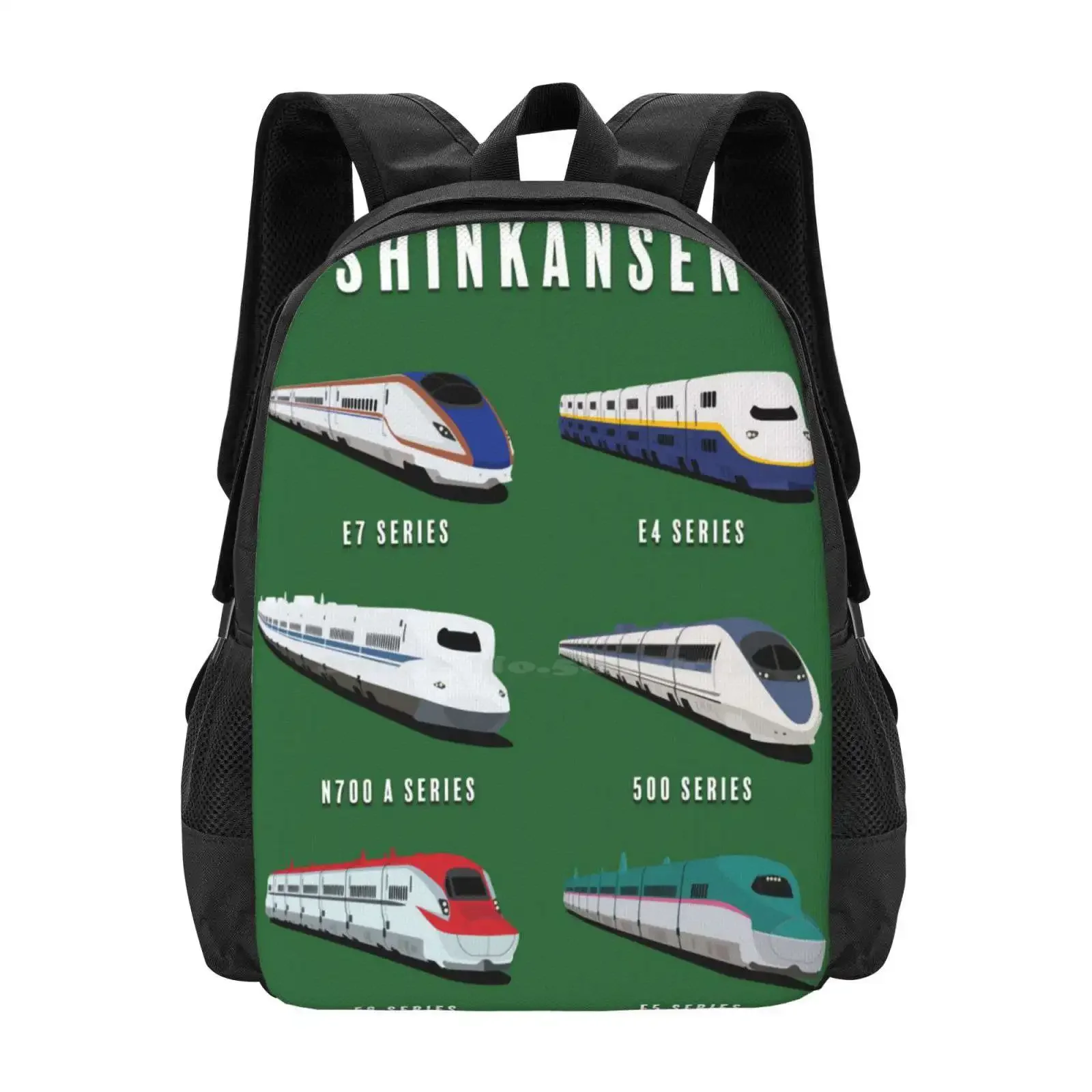 اليابانية Shinkansen رصاصة القطارات الفني رائجة البيع المدرسية على ظهره حقائب الموضة Shinkansen E7 رصاصة قطار طوكيو E7 #1