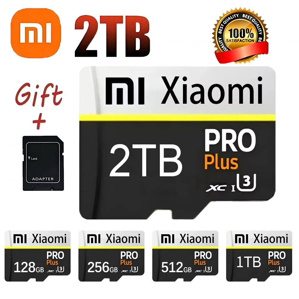 Xiaomi Memory Card 128GB 512GB Micro TF Card U3 4K Full HD Mini 2TB 1TB SD Card Memory Flash Card For Camera Drone Monitor Phone