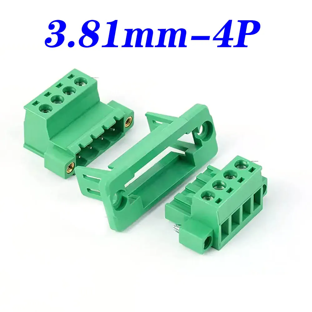 10 sets door de muur paneel Vaste 15EDGWC-3,81 mm lasvrije dockingkabel Groene terminal met 15EDGWC flensinzettype