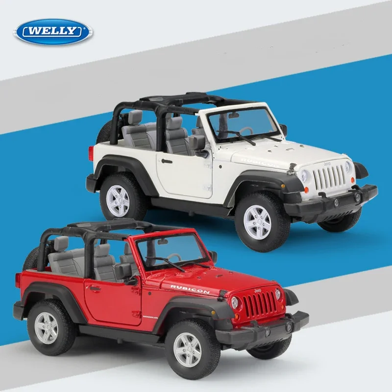 WELLY 1:24 2007, имитационная модель внедорожника из сплава Jeep Wrangler — идеальная детская игрушка и коллекционный подарок