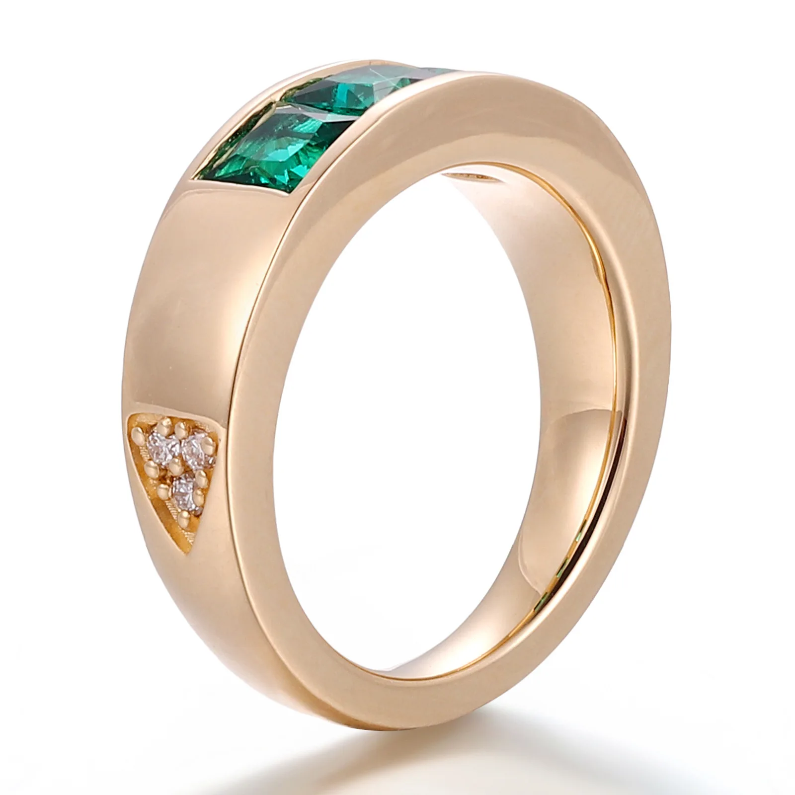 S925 Sterling Silver 14K Yellow Package Set with Square Diamond Cultivation Diamond Zambia Ring Unique Charm Light Luxury Wedding Ring Halloween Gift Daily Street Fashion Cool Valentine's Day Gift Is a Gift for Festivals/Birthdays/Parties