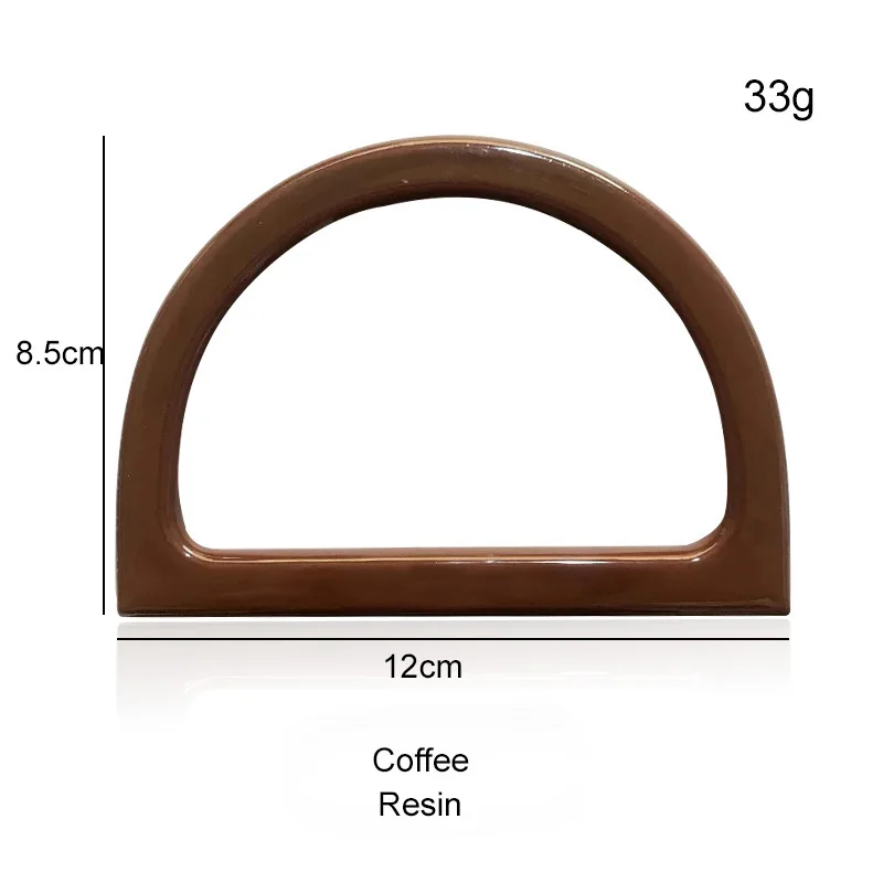 4PCS D-Shaped Beach Bag Crochet Handbag Wallet Decorative Handle Straw Bag Messenger Bag Plastic Handle DIY Making Supplies