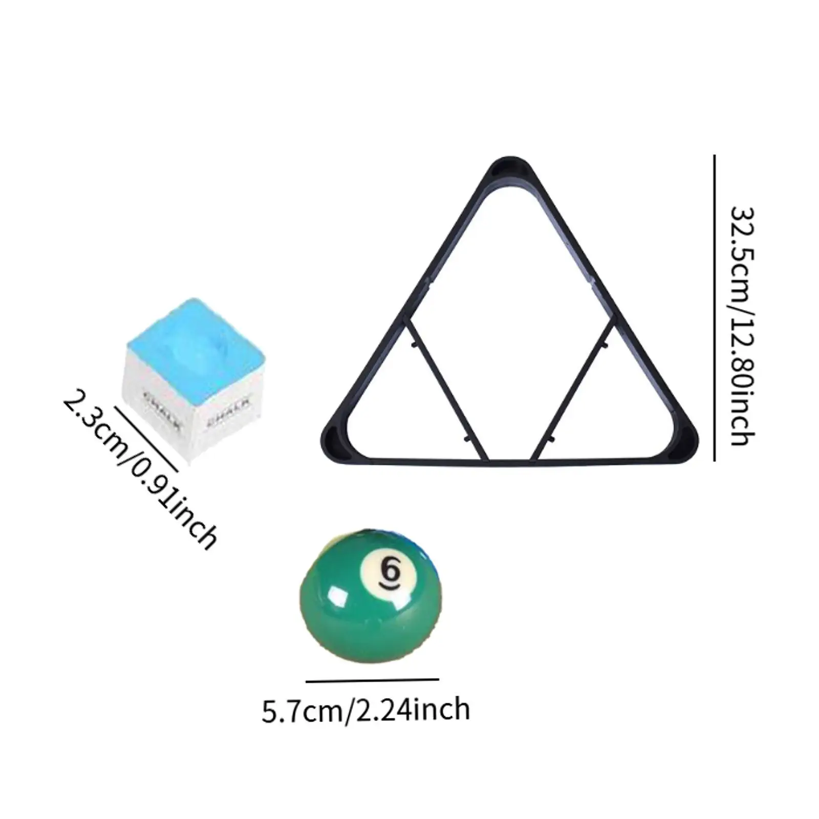 Équipement de table de billard professionnel avec 4 craies, billard T1, triangle de billard IkTriangle T1, 16