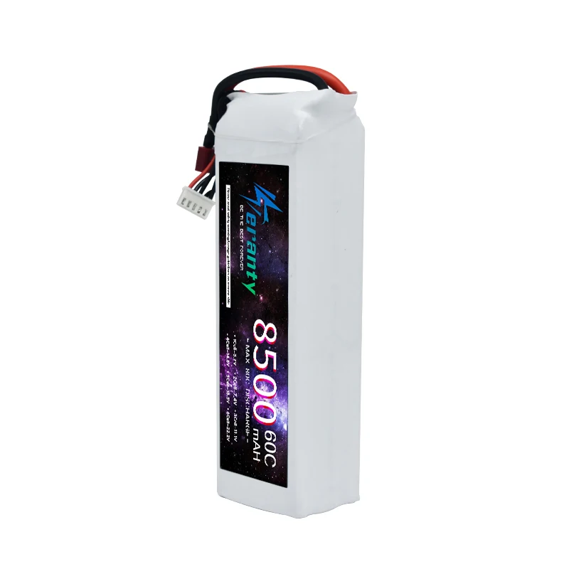 Teranty 14.8V 60C 8500mAh 4S Lipo Batteria con T/XT60 Spina Auto Batteria per RC Auto Barca Camion Elicottero Aerei Modelli da Corsa