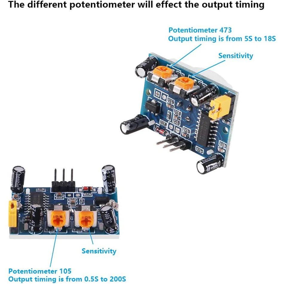 5pcs HC-SR501 Adjustable IR Pyroelectric Infrared PIR Motion Sensor Detector PID Modules for Arduino