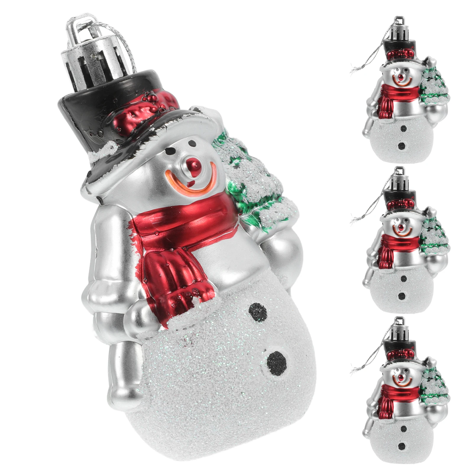 

4 Pcs Decorations Festive Christmas Tree Decorations Handmade Ornaments Xmas Layout Supplies Party Props Hanging Charms Plastic