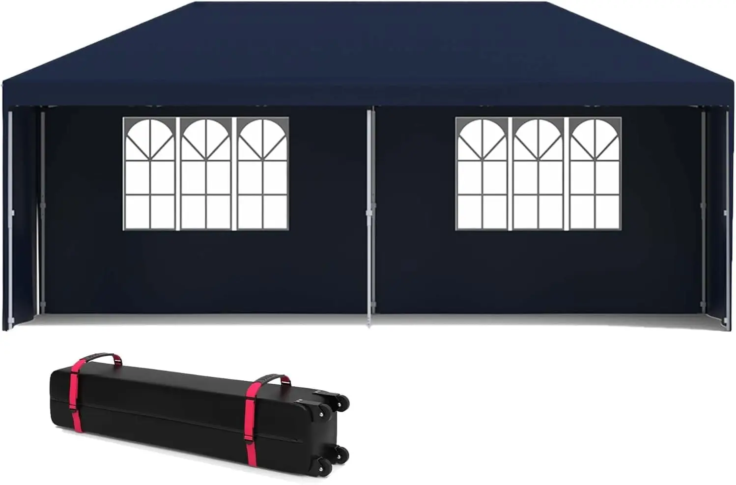 10x20FT Pop Up Canopy Tent Commercial Heavy Duty Canopy Tent Quick and Easy Assembly 4 Removable Sidewalls for Wedding Backyard