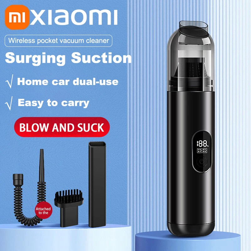 Xiaomi Car Portable Vacuum Cleaner 2-in-1 Portable Wireless Car Vacuum Cleaner Handheld Home Car Dual Use Car Vacuum Cleaners