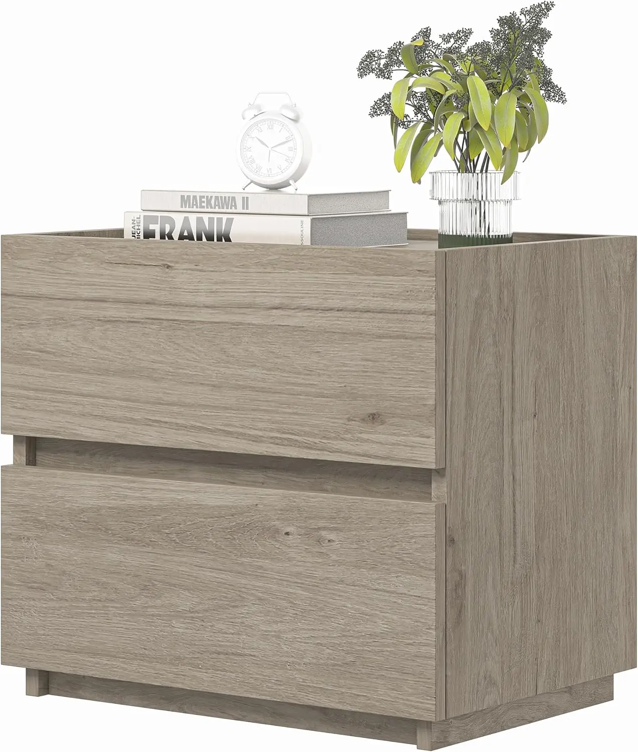 

Stackable 2-Drawer Dresser, Multi-Purpose Storage Closet Cube for Bedroom, Storage Cabinet for Entryway,15.8 in, Gray Oak