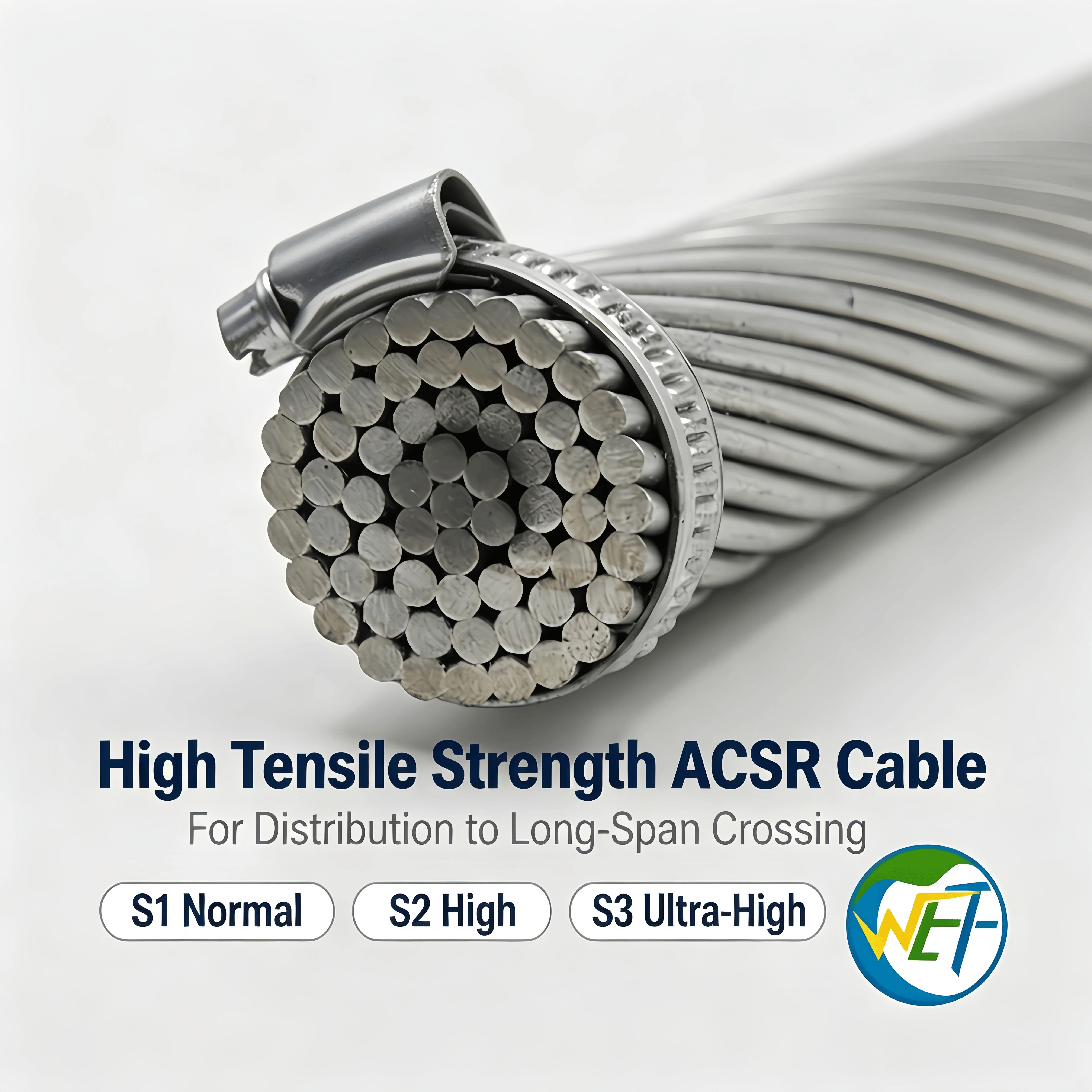1/0 2/0 AWG Stranded Aluminum Alloy Bare Conductor Wire 35kV Rated Customized Size AAC ACSR ABC AAAC Electrical Wire