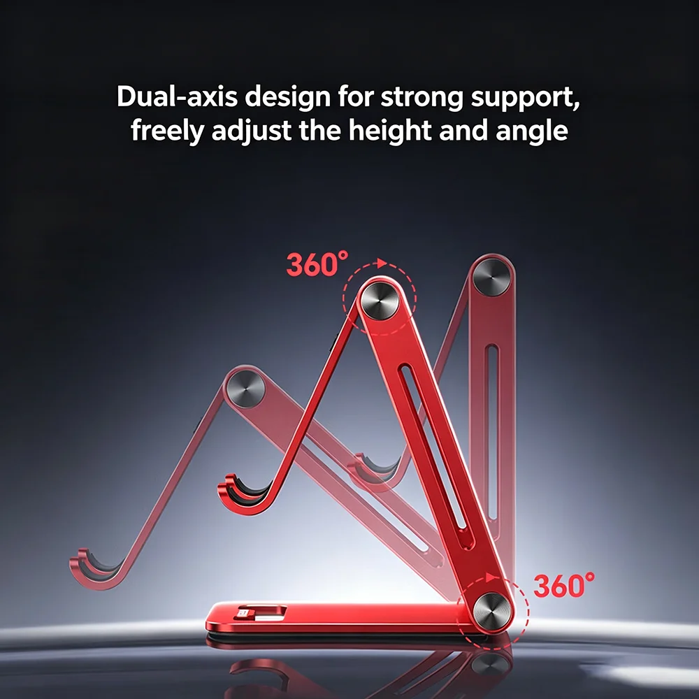 UGREEN Foldable Phone Tablet Stand Adjustable Desktop Holder Multifunctional Portable Mount for Live Stream Watching Video Bedsi