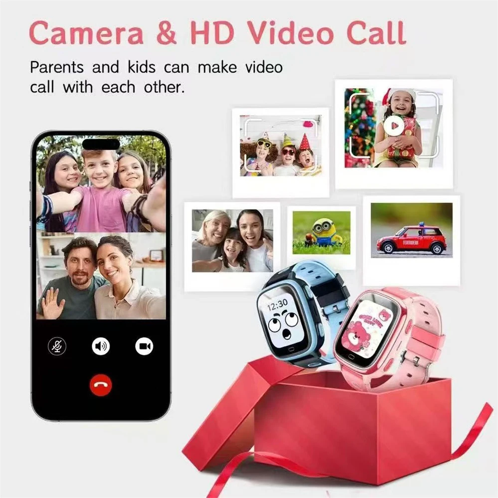 Children 4G Video Call Smart Watch Games HD Camera SOS GPS Phone Watches Voice Chat Girl Boy Student Smartwatch Waterproof Gift